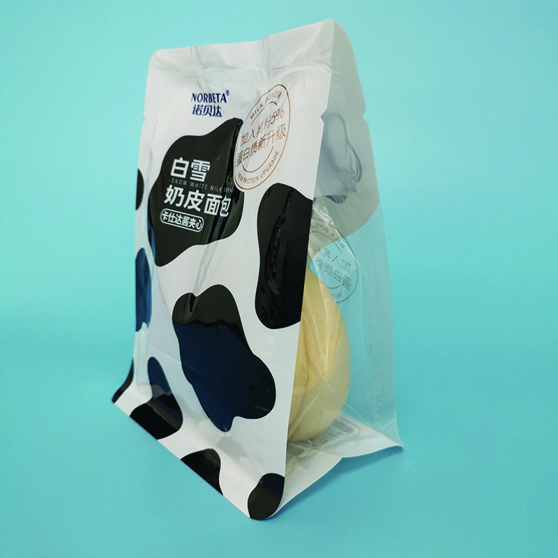 亚磊塑业 定制奶片面包八边封开窗袋 高端零食包装袋 食品包装袋 免费设计 可开发票