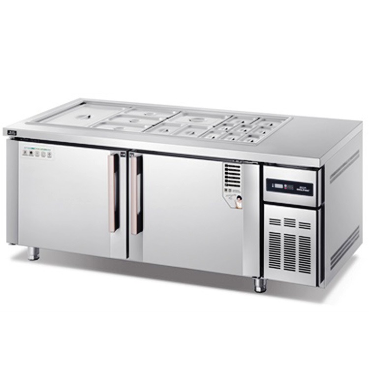 冰立方多功能沙拉台WR18-D 商用多功能冷藏操作台 1.8米厨房工作台调理台 不锈钢平台冰箱冷柜