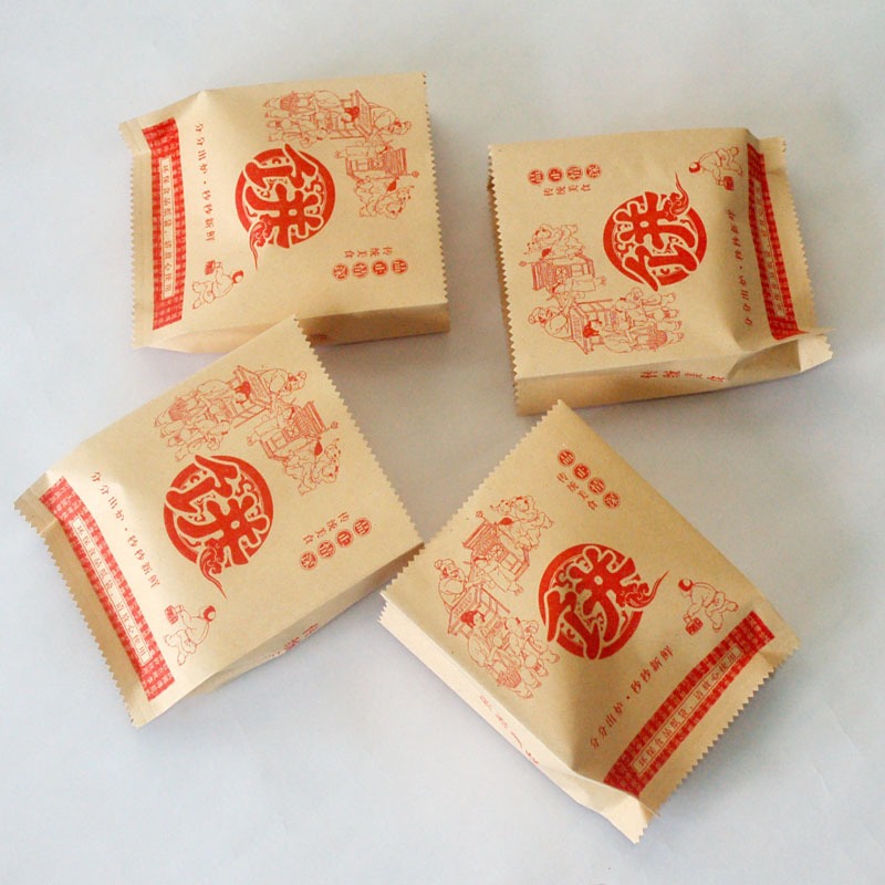 广东深圳黄牛皮防油淋膜食品纸袋 饼袋子 煎饼果子食物包装袋 牛肉饼袋工厂定制