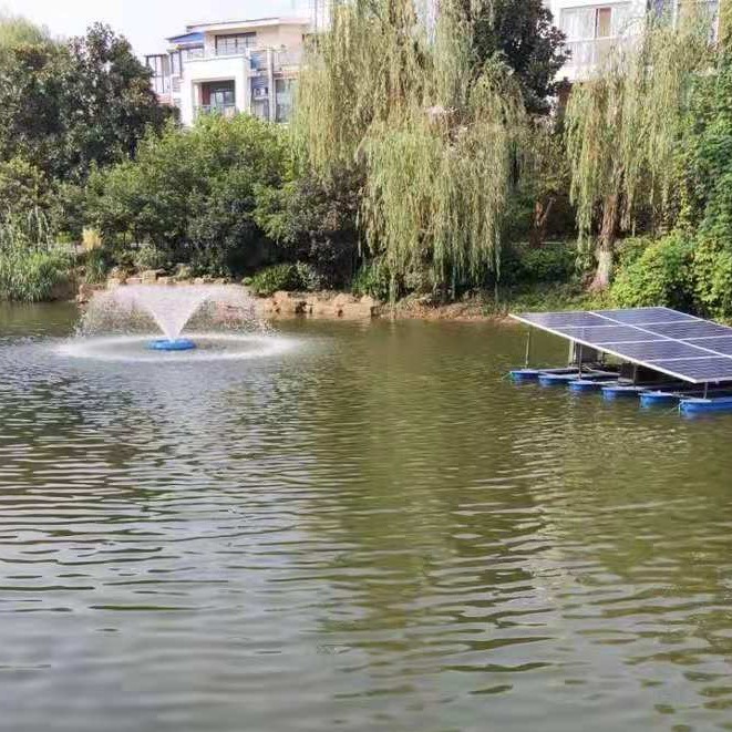南京古蓝厂家 太阳能喷泉曝气机 品质优质 服务完善 喷泉式太阳能曝气机