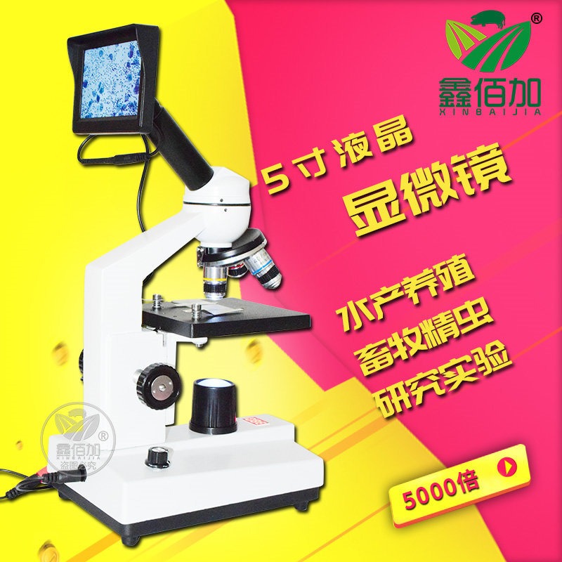 专业显微镜 10000倍高倍光学显微镜养殖水产专用显微镜恒温带屏幕