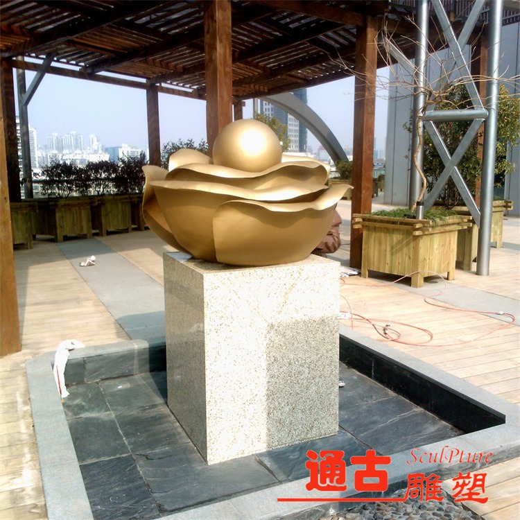 室外装饰铜花、锻铜雕塑、室外雕塑，上海通古雕塑一站式制作图片