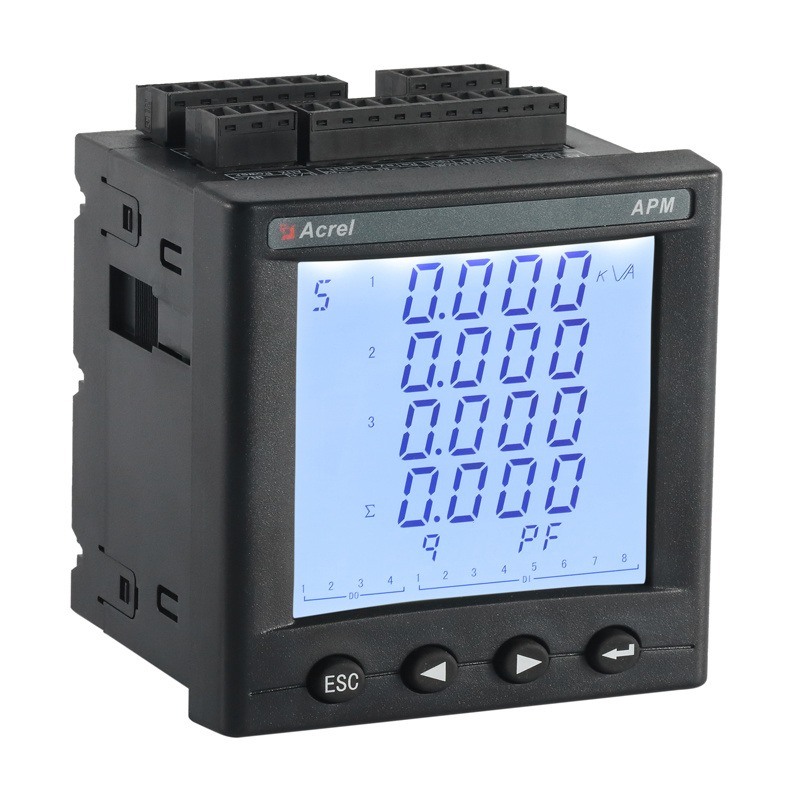 销售网络多功能电表APM800/ MLOG带SD卡嵌入式安装应用于配电柜安科瑞厂家报价