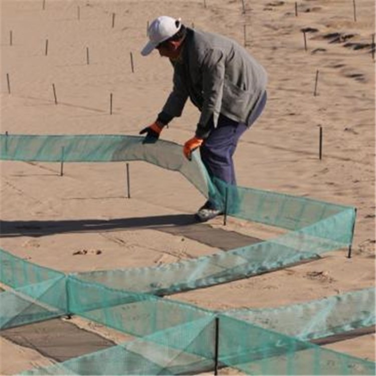 塑料防风固沙网  尼龙防沙网  HDPE防沙网治沙效果   恒帆