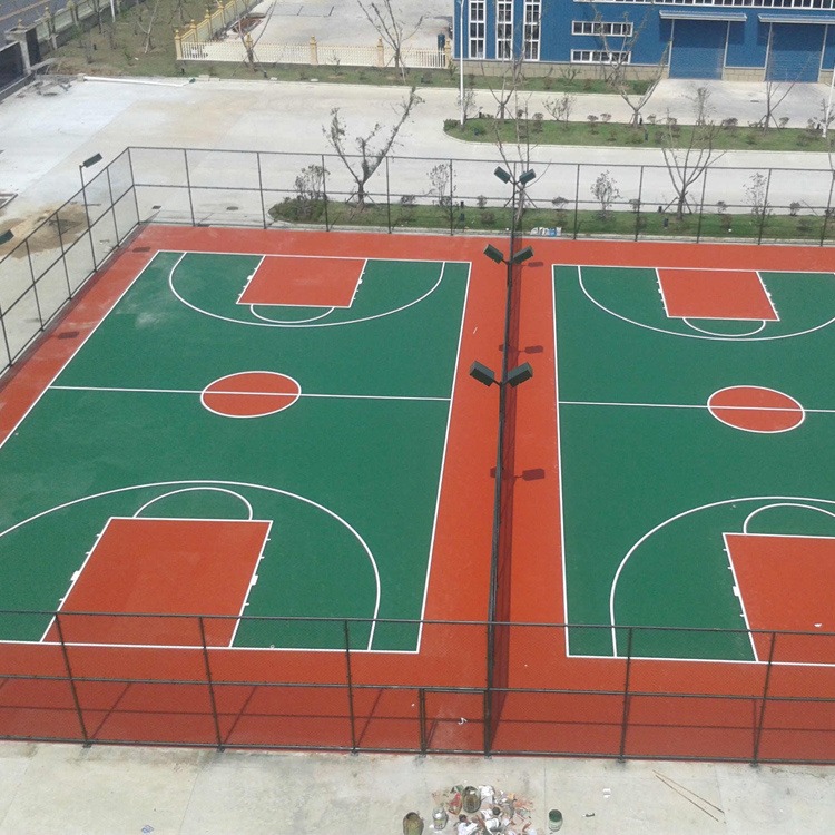 室内篮球馆塑胶硅pu 硅PU球场设计 君泰 硅PU 价位优惠图片