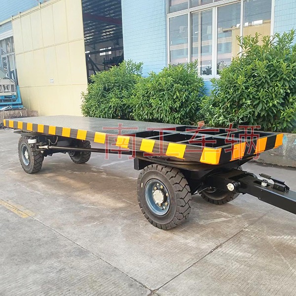 8吨双牵引同轨迹联动平板拖车 南工工具拖车非标订制