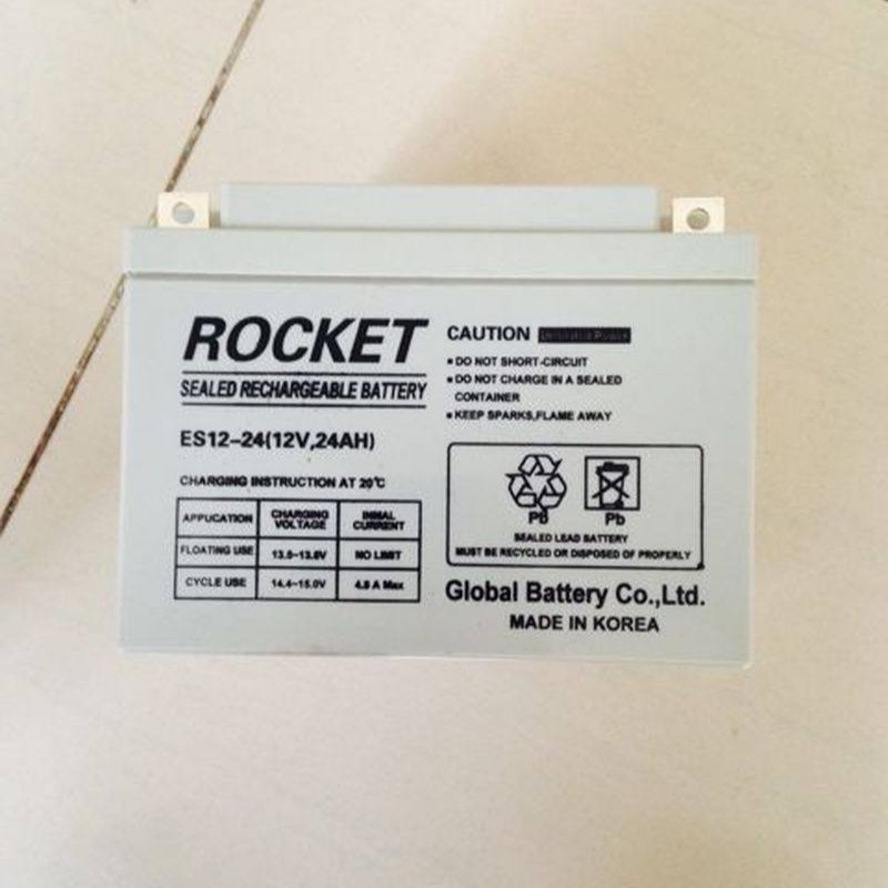 韩国ROCKET火箭ES12-24蓄电池12V24AH消防远程监控系统直流屏电源