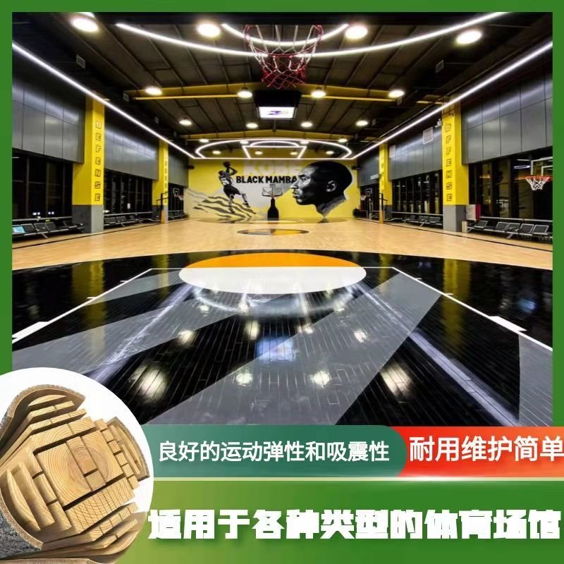 木西生产厂家现货供应 球馆专用运动木地板 枫桦木运动地板 指接板运动木地板图片