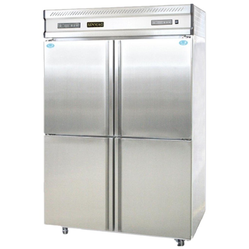 莱芜新麦2/4/6门冷冻冷藏插盘冰箱商用厨房单双温大容量保M鲜立式冰柜厂家直销图片