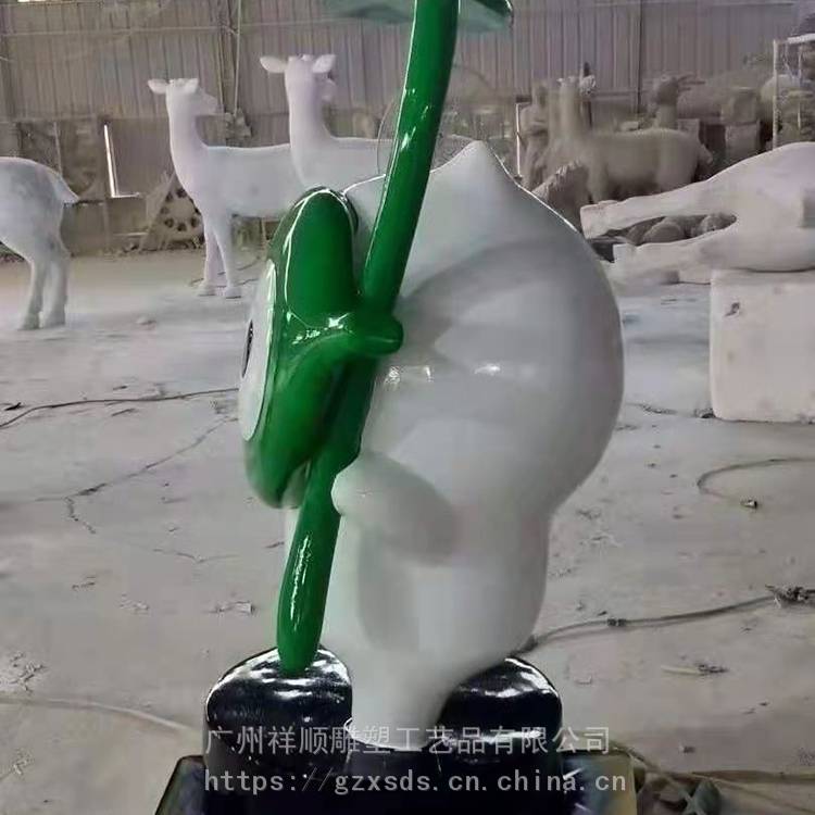 雪人与兔玻璃钢雕塑 校园雕塑 产地货源 祥顺雕塑