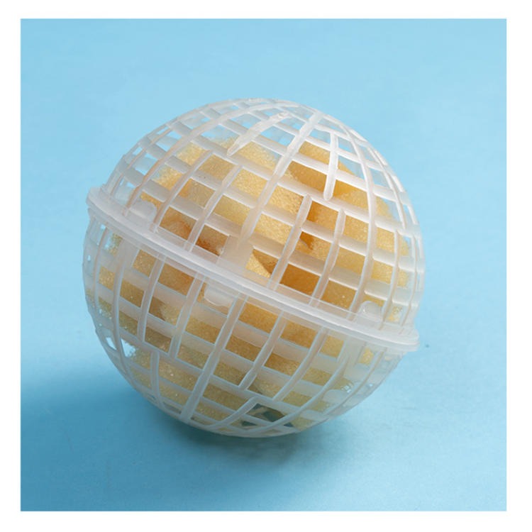 悬浮球环形填料 瑞思环保悬浮球环形填料PP球形多孔旋转净化塔填料规格齐全厂家供应图片