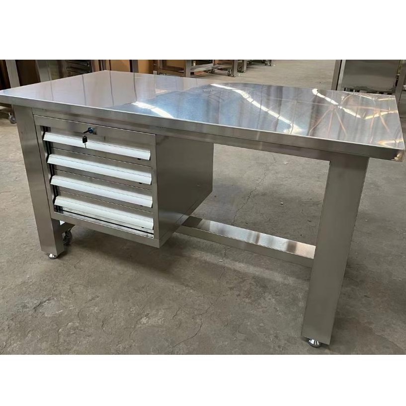 不锈钢工作台洁净耐磨防腐防尘实验室检验台重型钳工桌