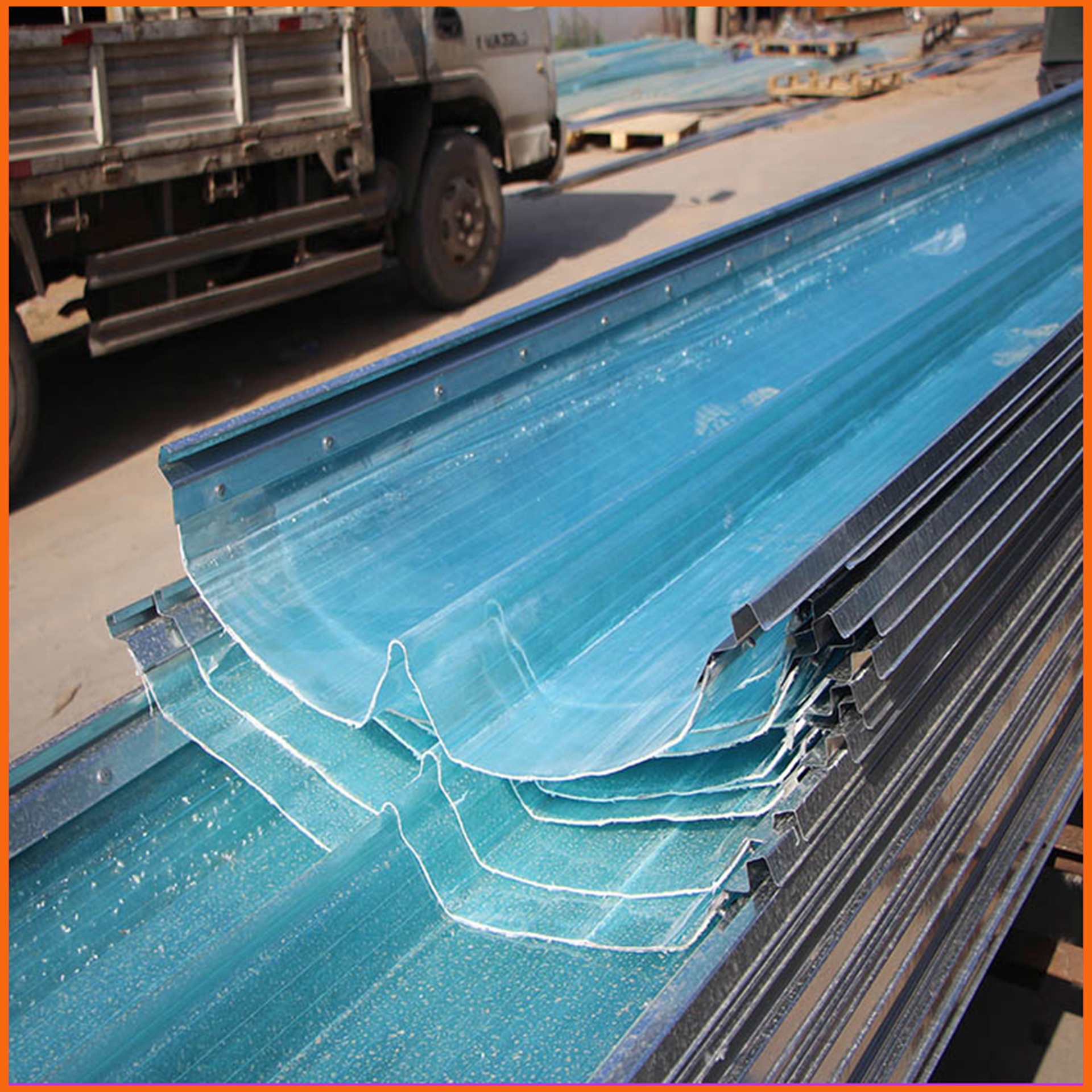 双开940型钢边采光带 安顺FRP透明采光瓦 玻璃钢采光板生产厂家图片