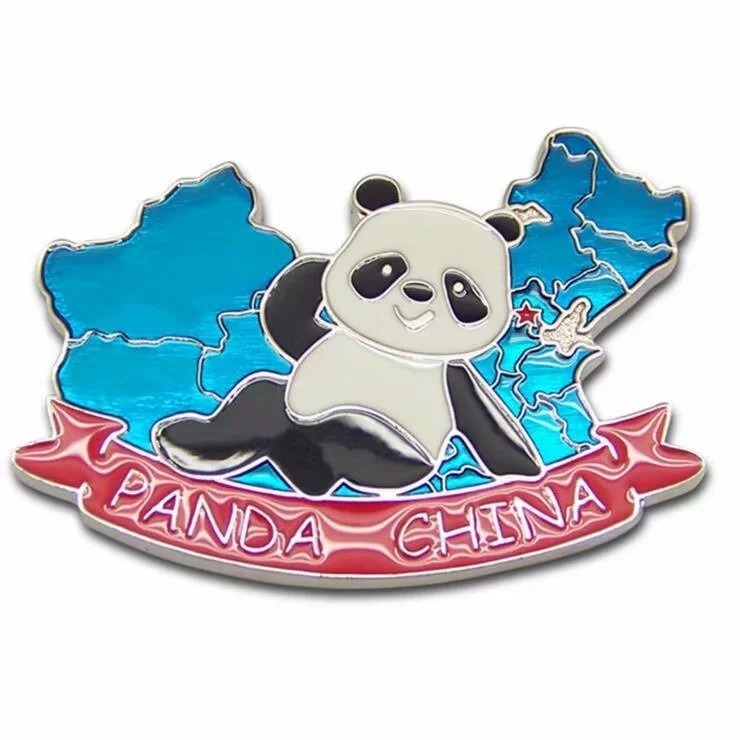 厂家定制中国熊猫可爱卡通立体动漫冰箱贴磁铁磁贴饰家居装饰