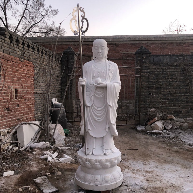 石雕地藏王 汉白玉观音菩萨佛像雕塑 大型寺庙十八罗汉雕像 户外造像