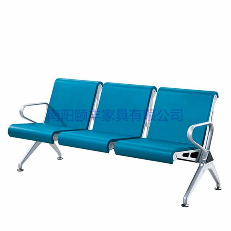 河南不锈钢连排椅医院、机场等候椅多色选择，公共三人位连排椅厂家价格批发 F-613