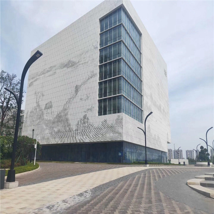 河南锦昱游客接待中心用耐候性好仿石纹铝单板1.5mm