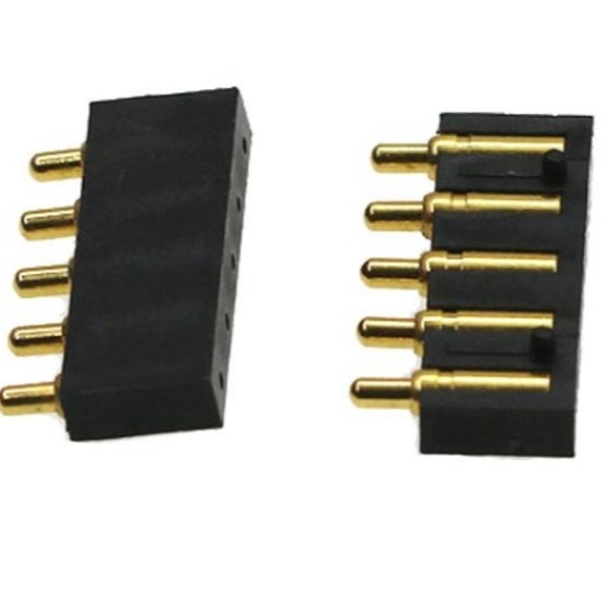 POGOPIN触点充电5PIN连接器 镀金无线充电座 弹簧顶针 探针连接器图片