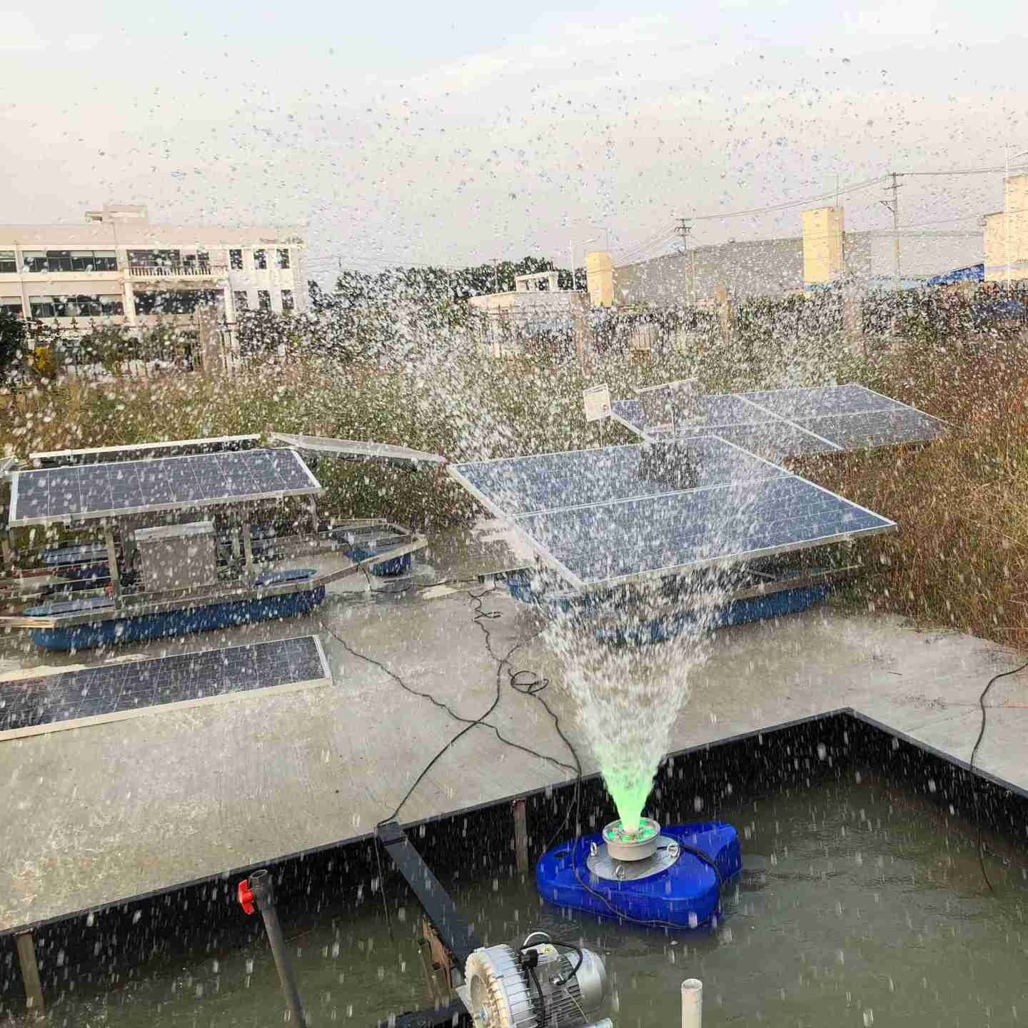 江苏如克定制RSUN太阳能生态系统 扬水式浮田型生态浮岛 河道湖泊治理
