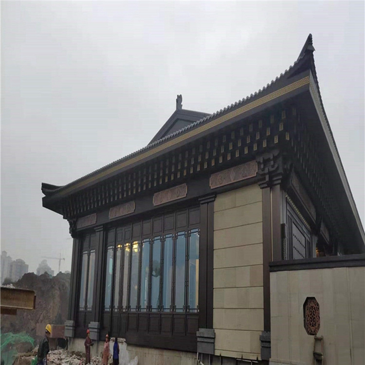 河南锦昱游客接待中心用不易变形仿古铝镁锰瓦1.0mm