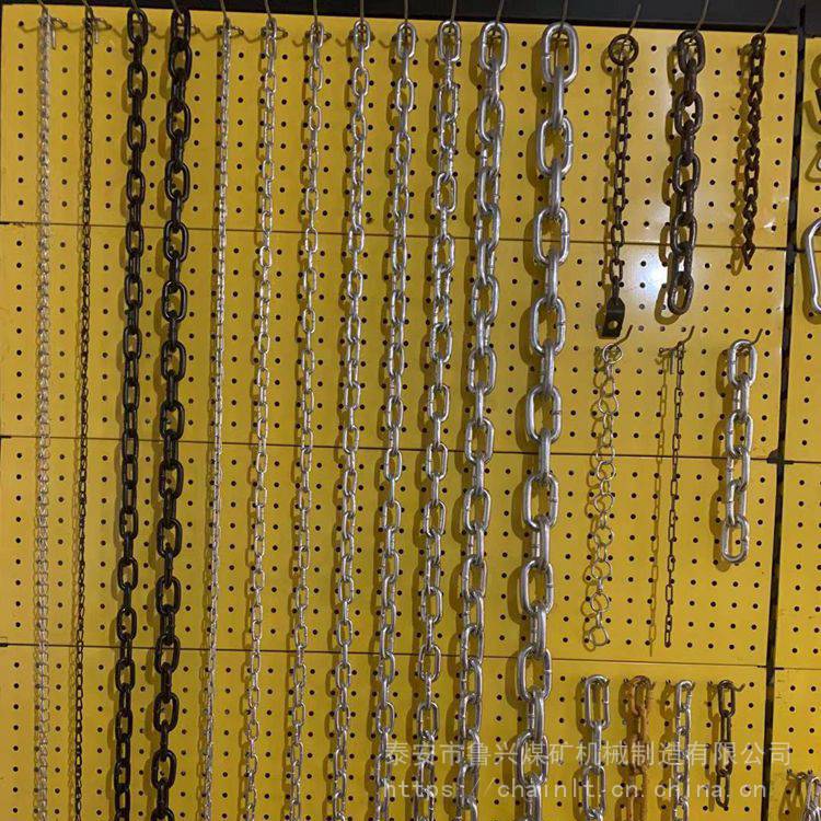 鲁兴五金q235材料链条 8mm铁链 直径8个粗护栏链条