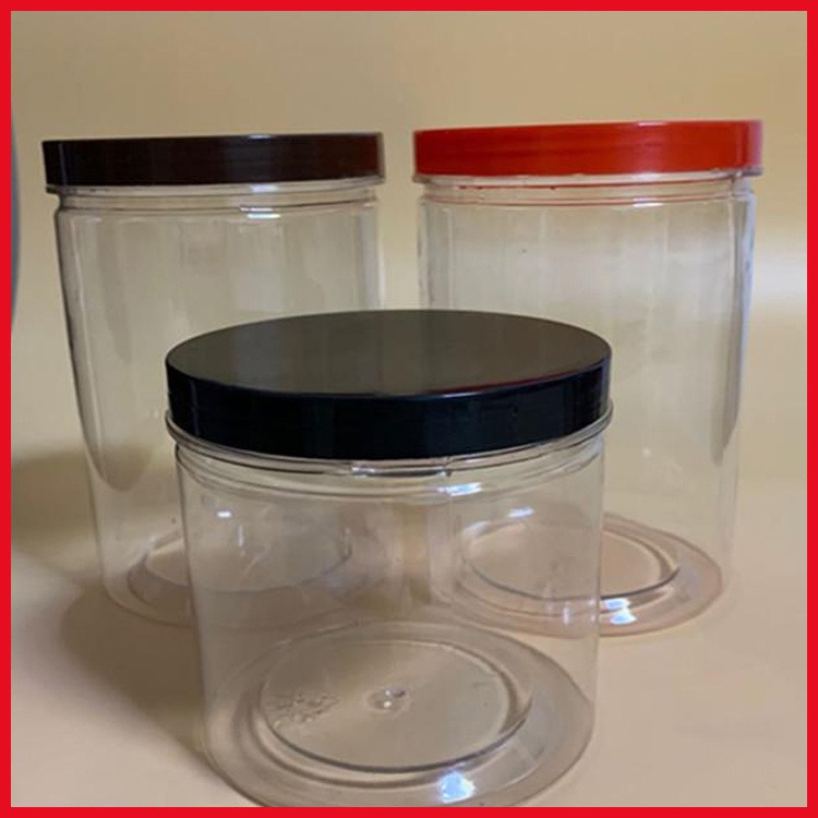 塑料食品罐 博傲塑料 400mlPET透明塑料罐 饼干花茶干果炒货罐子