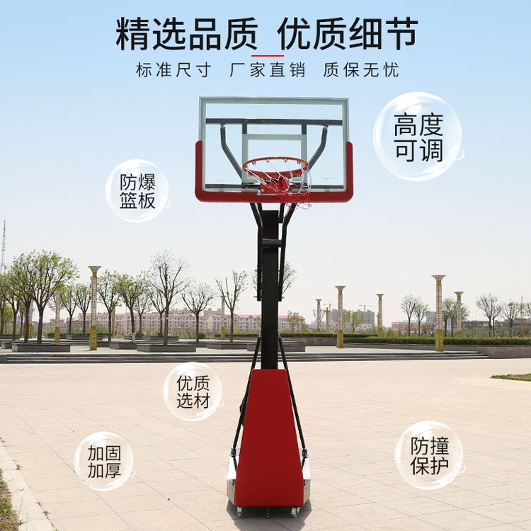 液压篮球架 儿童篮球架 标准成人移动篮球架  金伙伴图片