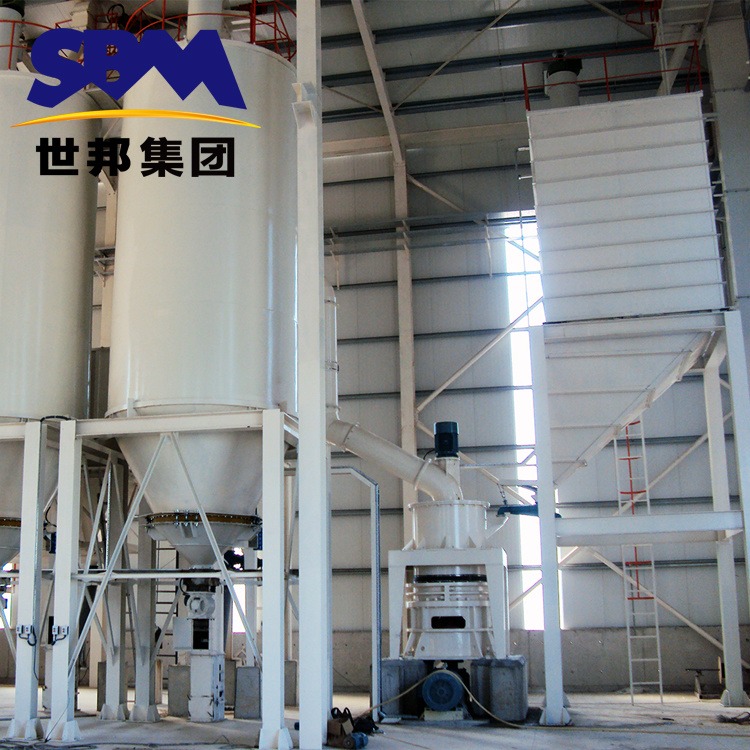 磨重晶石粉超细磨粉机 上海世邦大型磨粉机生产厂家设计生产线图片