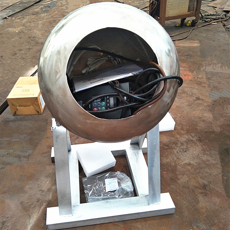 石粉旋转制粒机自动加热喷雾颗粒滚球机实验用圆锅造粒机