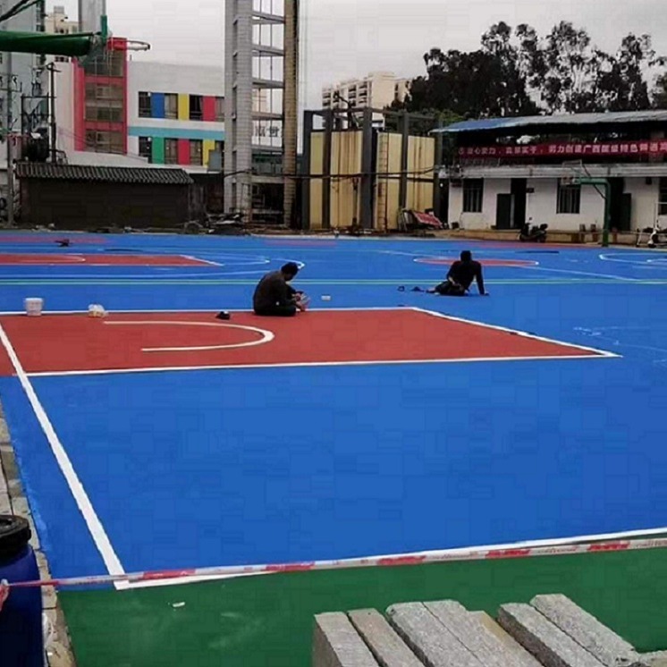 塑胶篮球场施工--百色硅pu篮球场施工公司--百色篮球场地面硅pu厂家