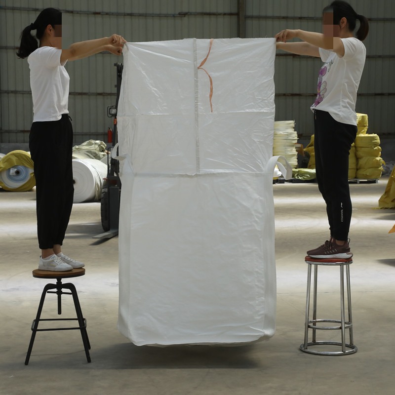 两吊托底加盖布90*90*110吨袋集装袋1.5吨定做太空袋桥梁预压袋图片