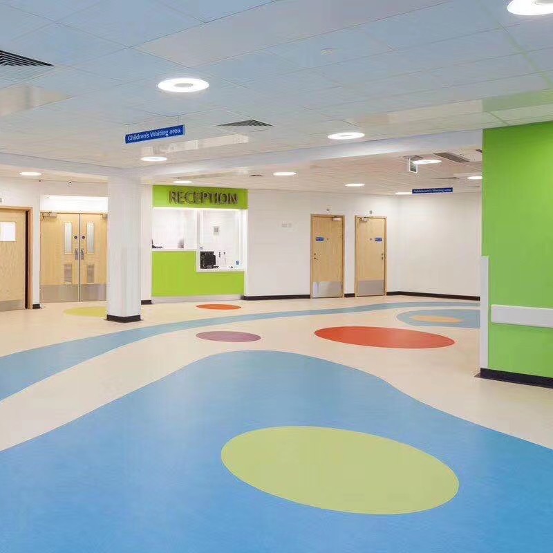 医院手术室地板 PVC塑胶地板厂家  同质透心地板