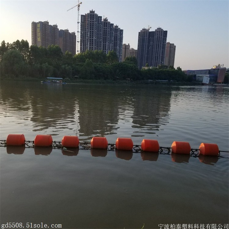 拦污浮排圆柱形浮筒汛期污染防治装置
