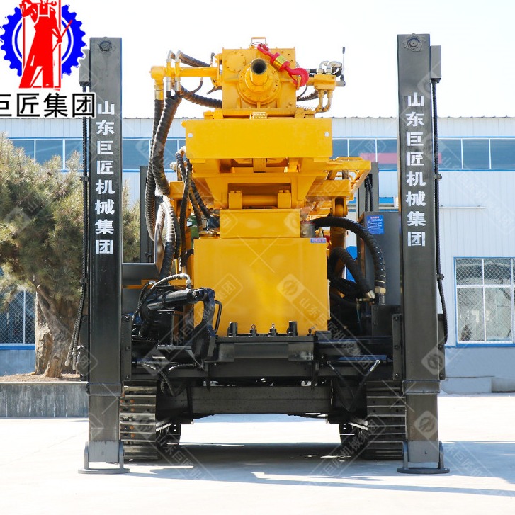 华夏巨匠 CJD-500履带式气动水井钻机  大型气动钻井机500米深