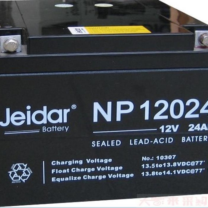 Jeidar捷益达NP12024蓄电池12V24AH直流屏消防EPS主机医疗UPS电源