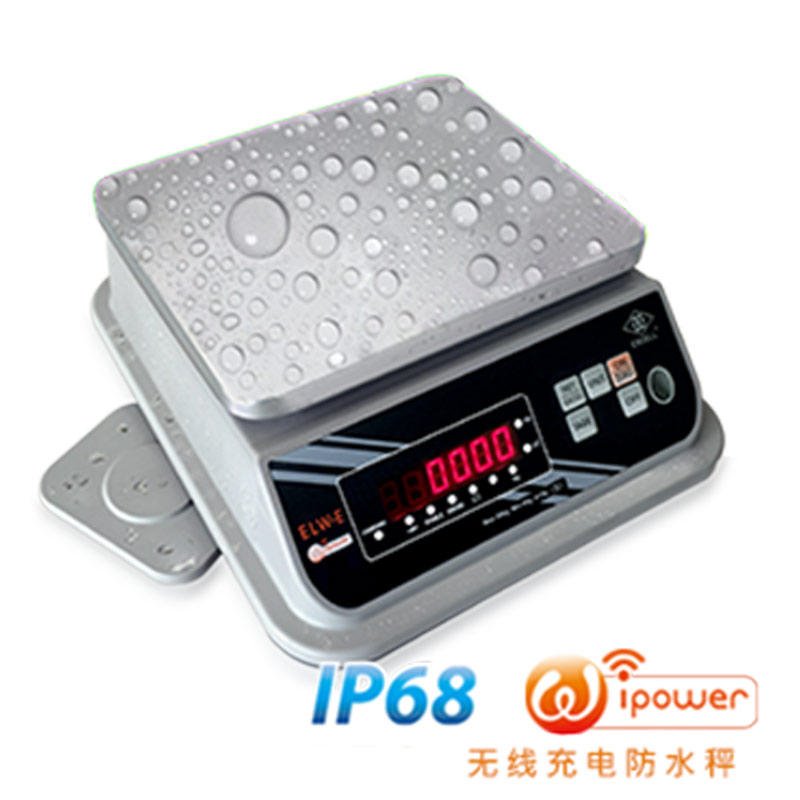 防水电子桌称  ，防水电子称  ，上海英展9903（ELW-E)-WP红字 IP68不锈钢无线防水计重秤图片