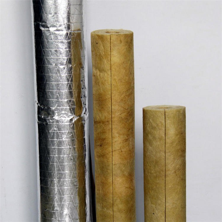 岩棉管厂家 岩棉管价格 复合铝箔贴面岩棉管 欧沃斯 型号齐全