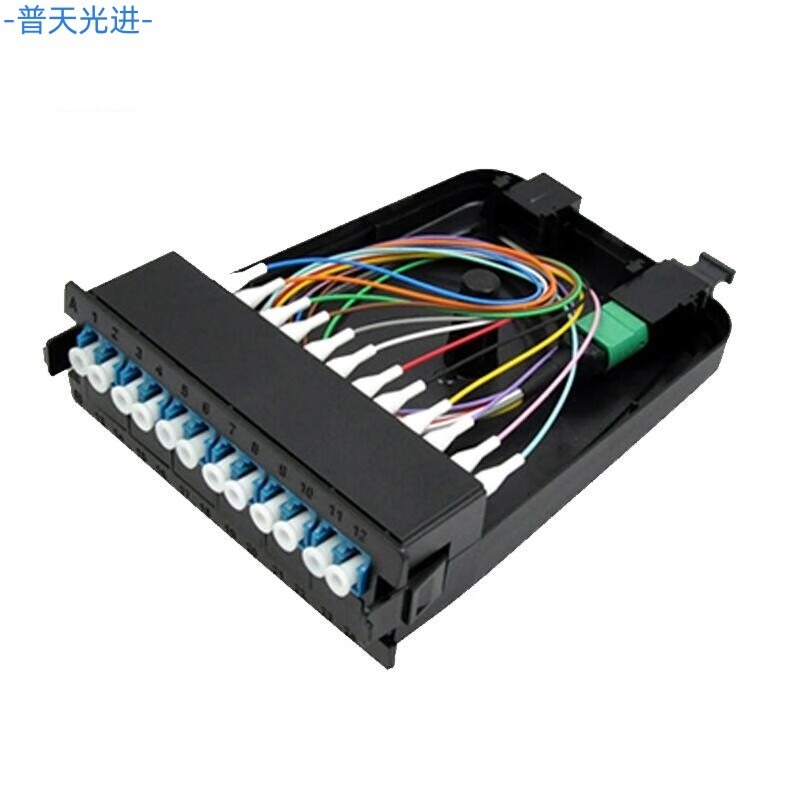 抽拉式192芯高密度MPO光纤配线架 模块化光缆终端盒 19英寸安装 预端接模块盒 OM3/OM4光纤跳线 数据机房