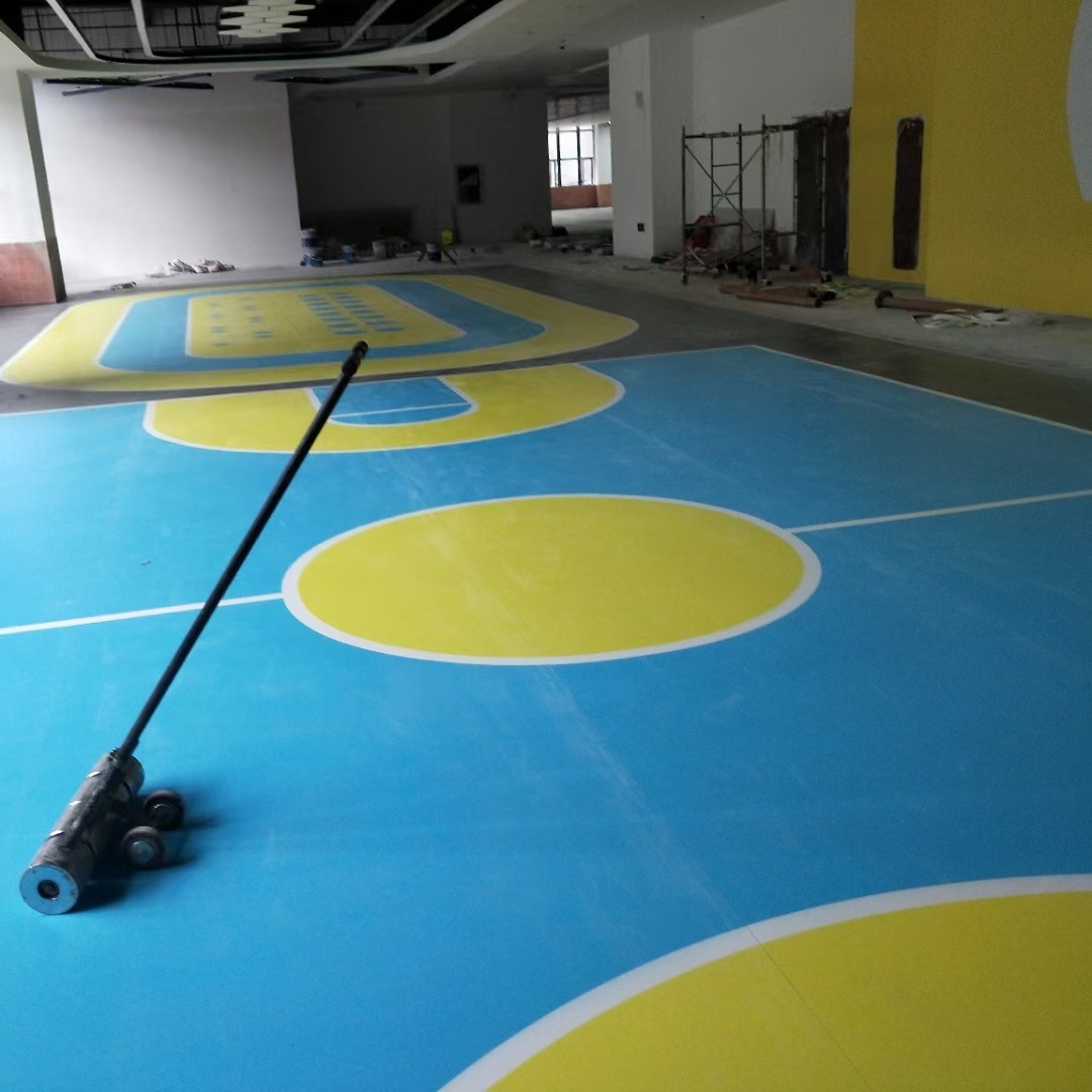 会理定制健身地胶 360健身地垫运动塑胶 图案图形无味私教训练地垫