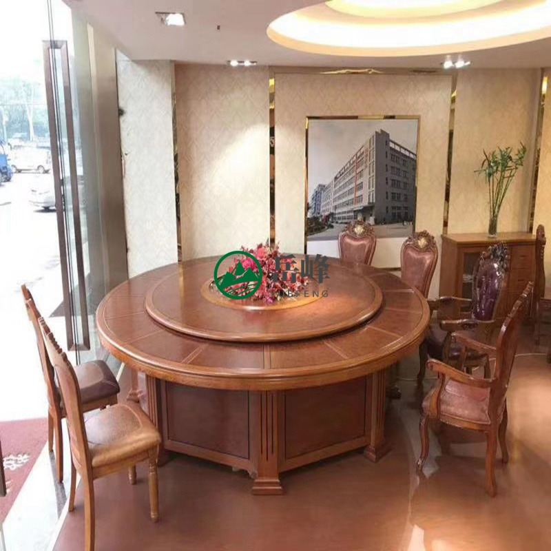 岚慧电动餐台椅	实木自动餐桌厂批发	28人电动餐桌报价545图片