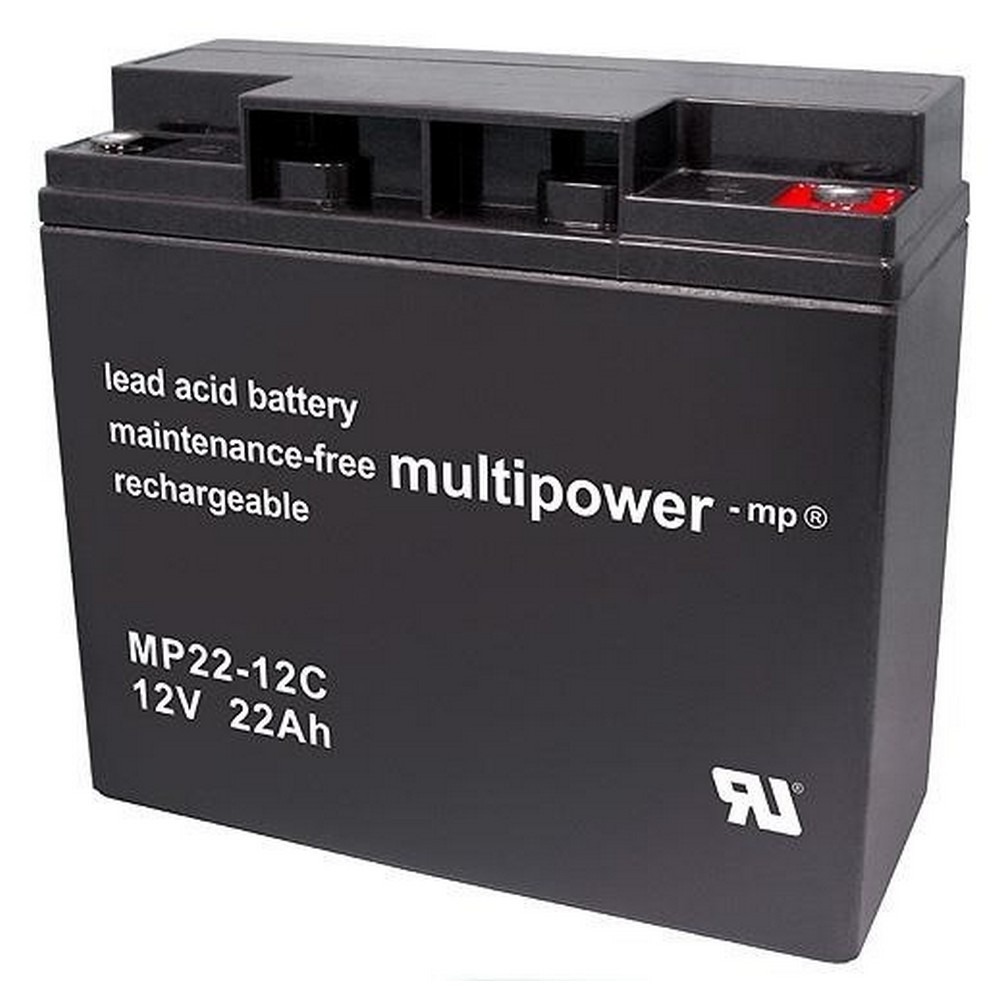 Multipower蓄电池 MP22-12C 12V22AH待机时间为 3-5 年或超过 260 次循环