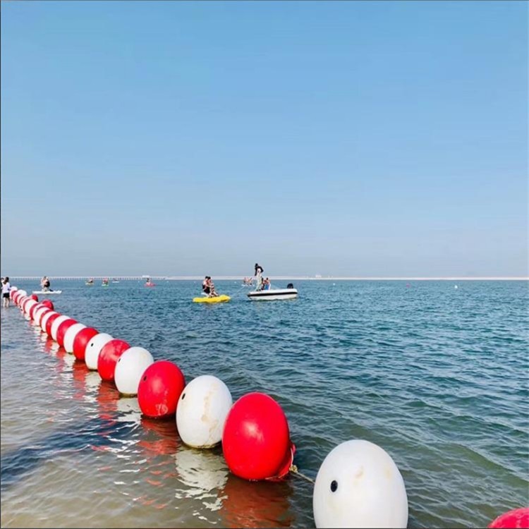 海港建设水面警示浮漂  水上围栏隔离带漂浮球