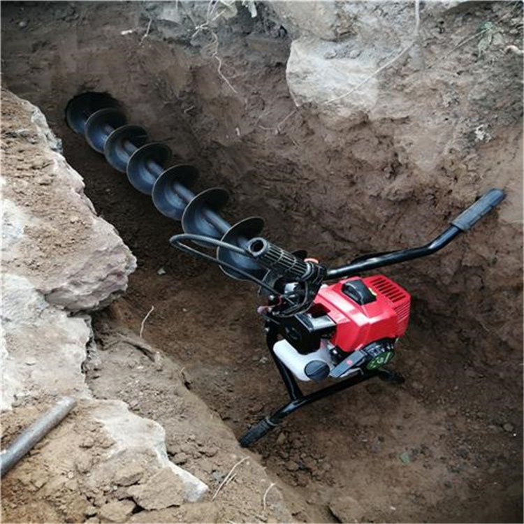 排水管钻孔机155A 马路地下长距离手扶打眼工具 新式耐用的挖坑机