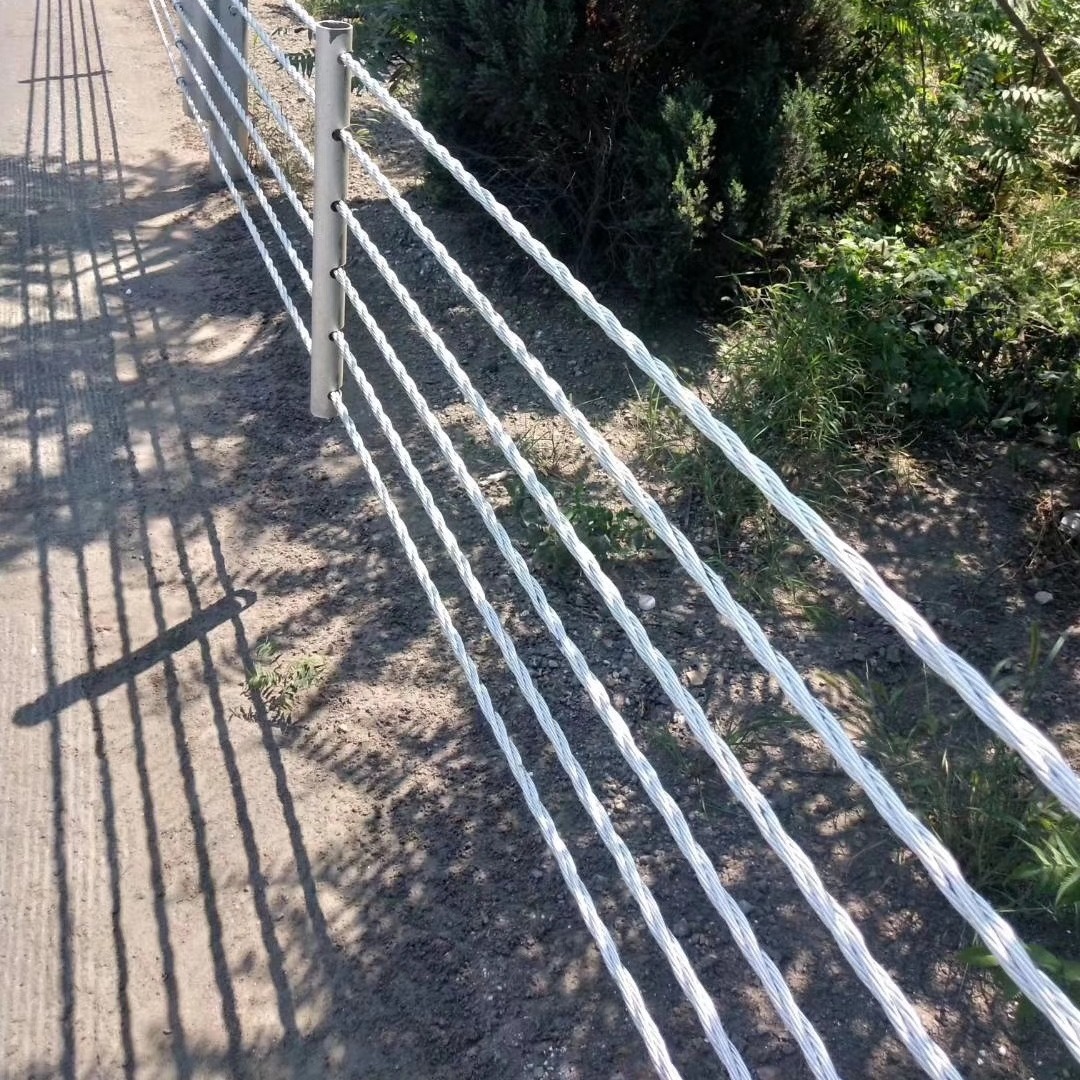 公路山路钢丝绳缆索护栏 定制道路安全护栏 五索防撞缆索护栏山区防护隔离缆索护栏