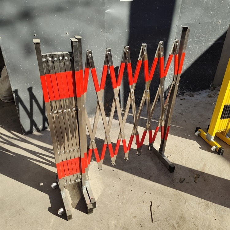 不锈钢伸缩围栏 移动护栏 电力施工围栏 可折叠易伸缩护栏 2.5米智科