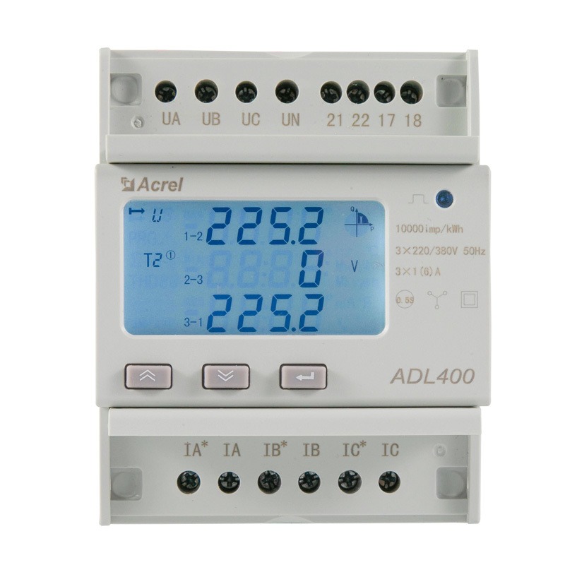 销售复费率三相导轨表ADL400/F分时段计费电表0.5S级安装方便安科瑞品牌供应图片
