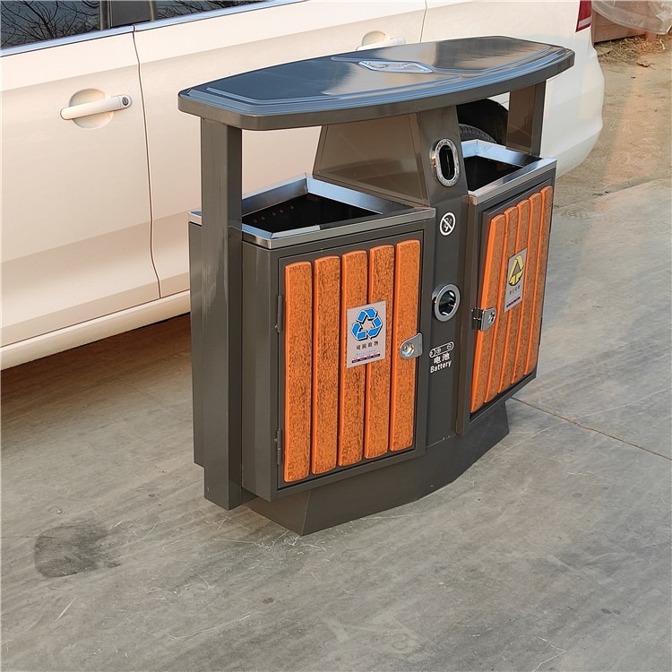 双琪 镀锌板分类垃圾桶 垃圾箱室外 室内商场分类垃圾箱