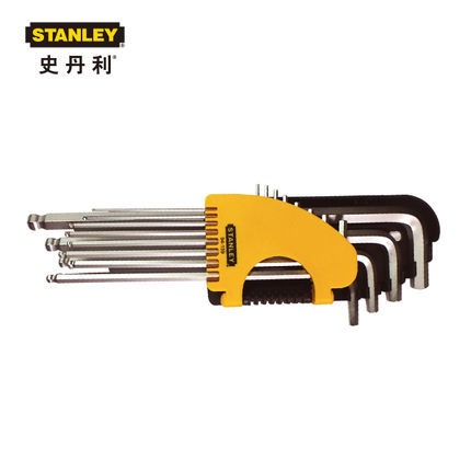 史丹利工具12件套英制加长球头内六角扳手1/16-3/8   94-159-23  STANLEY工具