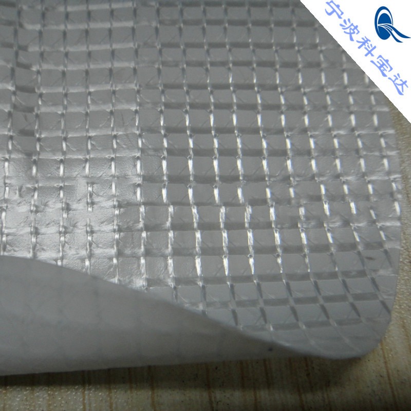 科宝达双面复合PVC夹网布 阻燃防水箱包帐篷半透明白网格布图片