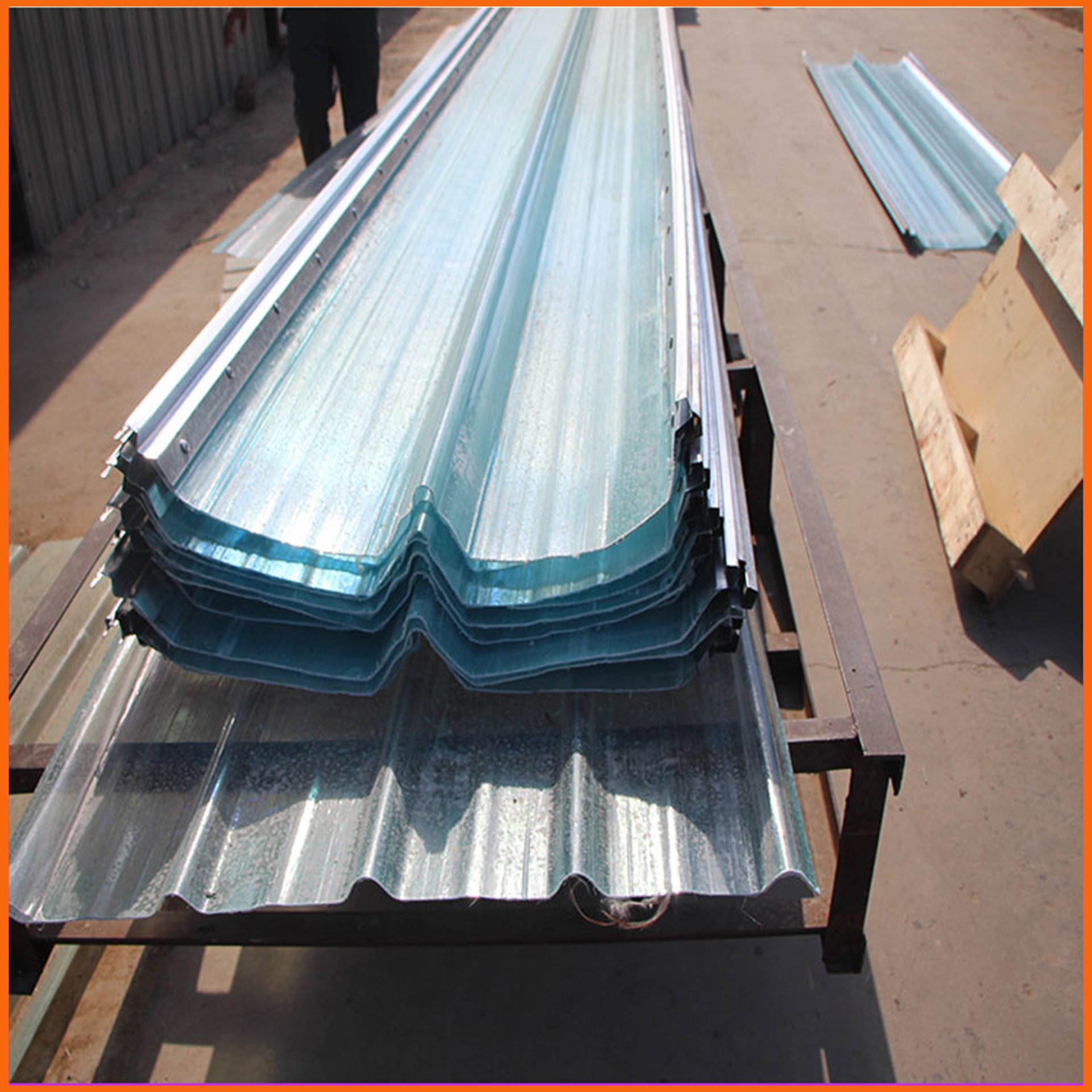 1020型单层钢边采光带 河源FRP聚酯采光板 透明玻璃钢采光瓦厂家